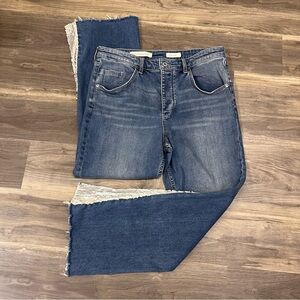 Pilcro and the Letterpress Sequin Flared Jeans Womens 31 Button Fly High Rise